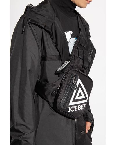 Iceberg Belt Bag With Logo - Black