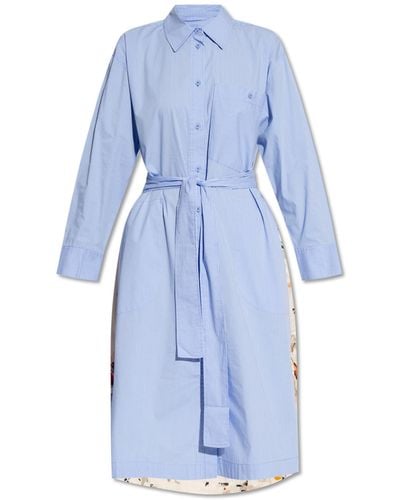 Munthe 'masseila' Panelled Shirt Dress, - Blue