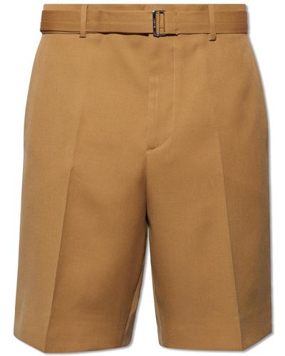 Lanvin Pleat-Front Shorts - Natural
