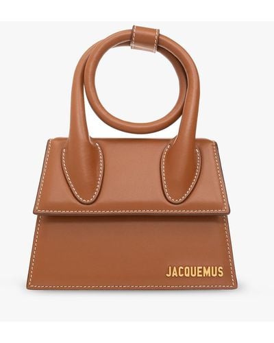Jacquemus 'le Chiquito Noeud' Shoulder Bag, - Brown
