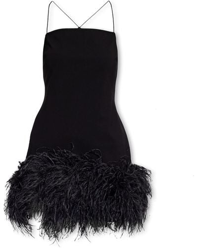 The Attico ‘Fujiko’ Dress With Feathers - Black