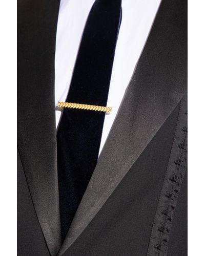Lanvin Textured Tie Clip - Black