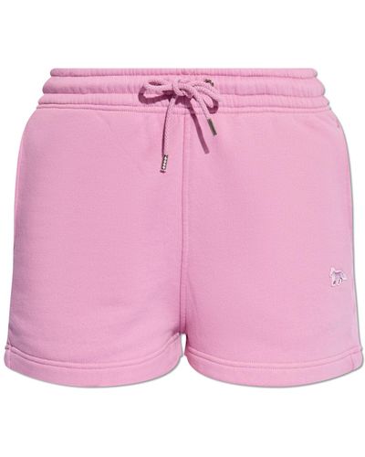 Maison Kitsuné Shorts With A Patch, - Pink