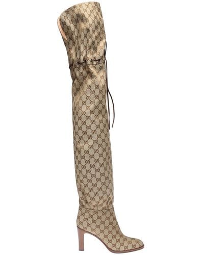 Gucci Heeled Thigh-high Boots - Natural