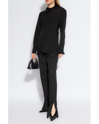 Jacquemus 'pablo' Asymmetrical Shirt, - Black