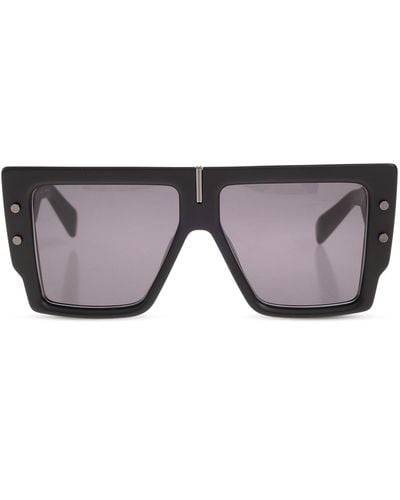 Balmain Sunglasses With Logo, - Black