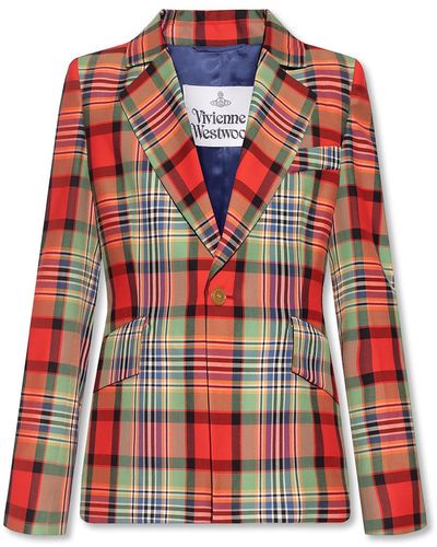 Vivienne Westwood Checked Blazer - Red