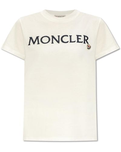 Moncler T-shirt With Logo, - White