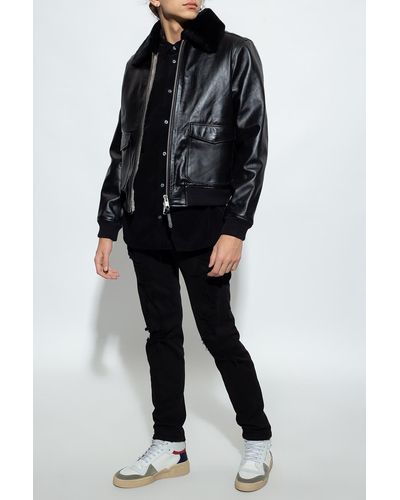 AllSaints 'worgan' Leather Jacket - Black