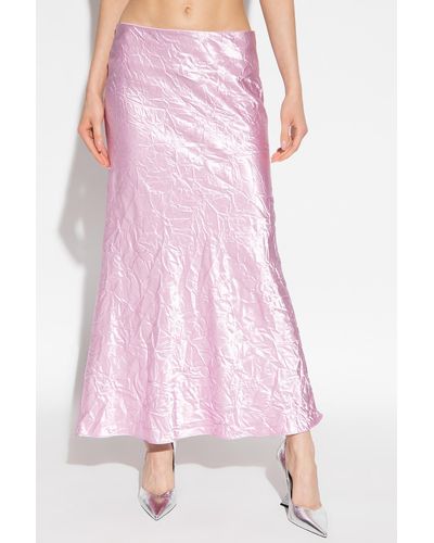 The Attico Satin Skirt - Pink