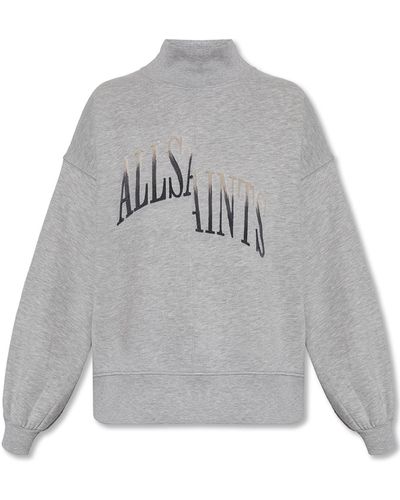 AllSaints 'nevarra' Sweatshirt With Logo - Grey