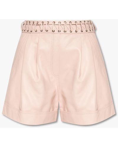 Balmain Shorts With Lace-Up Detail - Pink
