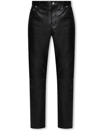 AllSaints ‘Lynch’ Leather Trousers - Black