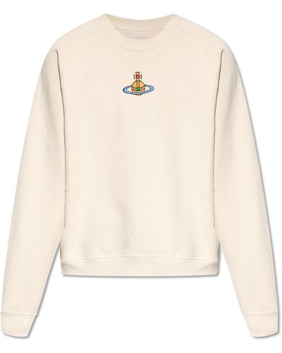 Vivienne Westwood Sweatshirt With Logo - Natural