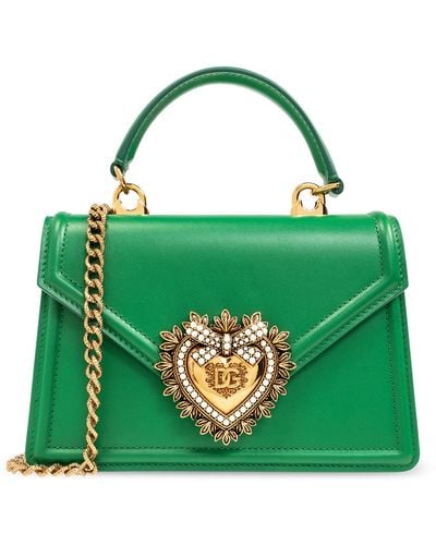 Dolce & Gabbana 'devotion Small' Shoulder Bag, - Green