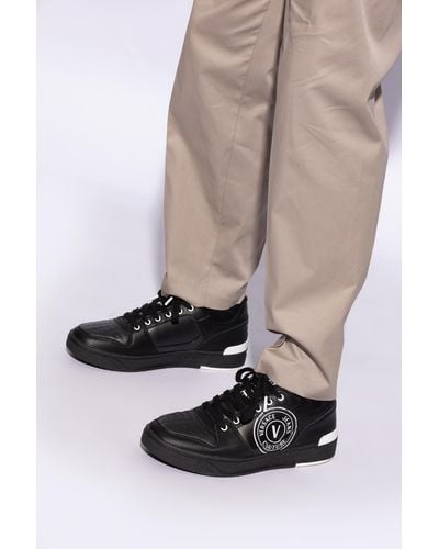 Versace Sneakers With Logo - Black