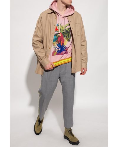 Etro Hoodie With Decorative Front Panel - Pink