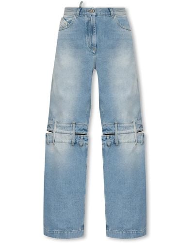 The Attico Jeans With Split Legs, , Light - Blue