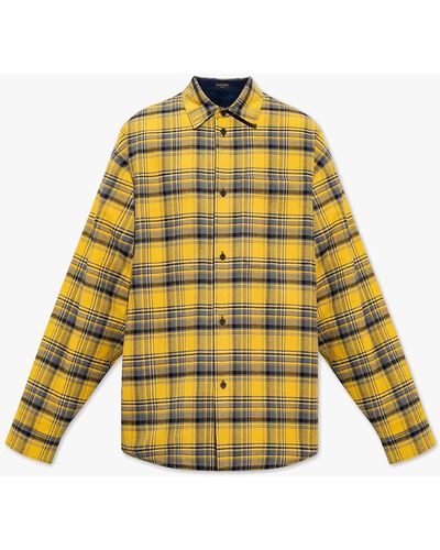 Balenciaga Reversible Oversize Shirt, ' - Yellow