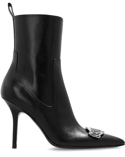 DSquared² Ankle Boots With Logo, - Black