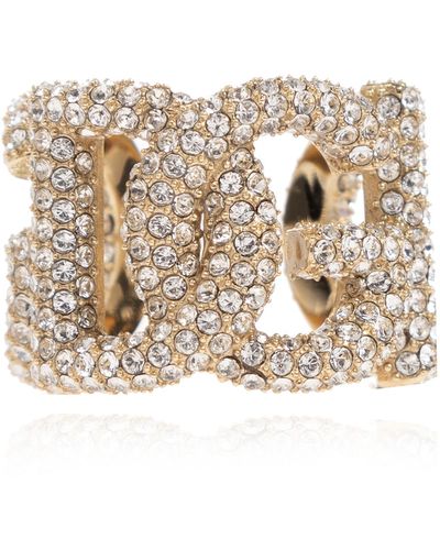 Dolce & Gabbana Crystal-embellished Ring, - Metallic