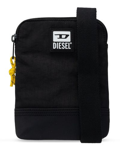 DIESEL Shoulder 'vyga' Bag With Logo - Black