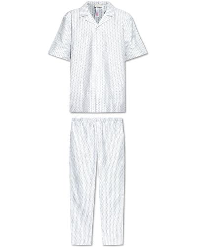 Hanro Two-Piece Pyjamas 'Carl' - White