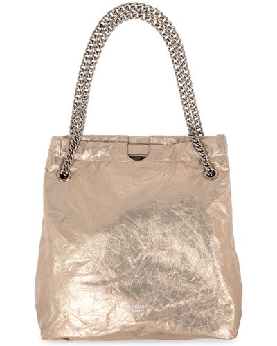 Balenciaga ‘Crush M’ Shoulder Bag - Natural