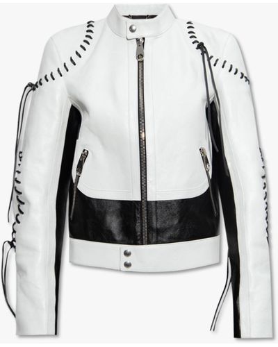 Chloé Leather Jacket With Detachable Sleeves - Black