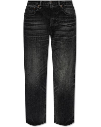 R13 Jeans With Vintage Effect, - Black