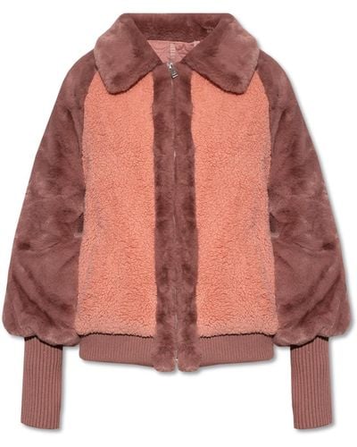 UGG Faux-fur Jacket - Pink