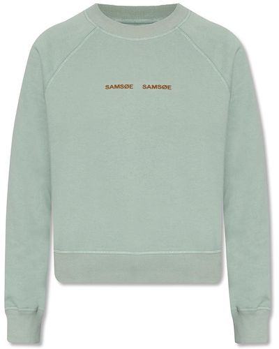 Samsøe & Samsøe Sweatshirt With Logo - Green