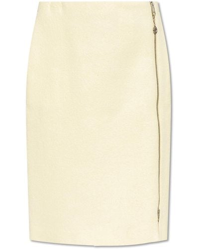 Gucci Skirt With Logo, - White
