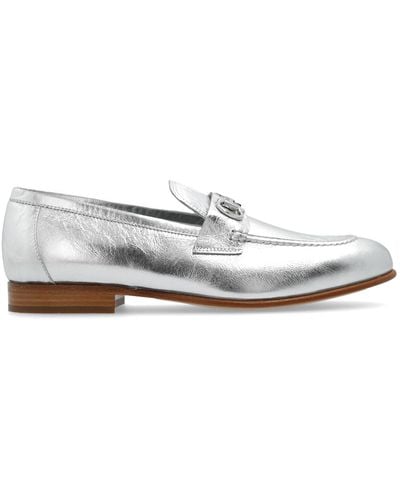 Ferragamo 'ottone' Loafers Shoes, - White