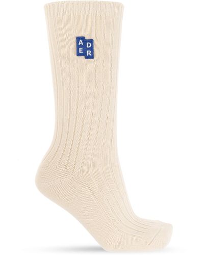 Adererror Striped Socks, - White