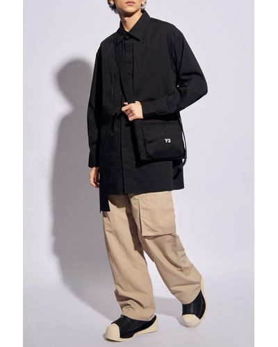 Y-3 Asymmetrical Shirt, - Blue