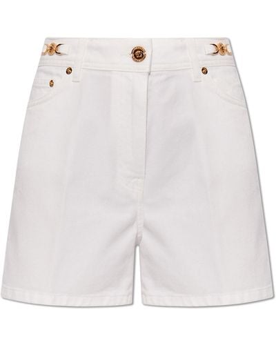Versace Denim Shorts, - White