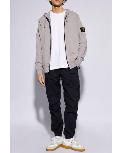 Stone Island T-shirt With Long Sleeves, - White