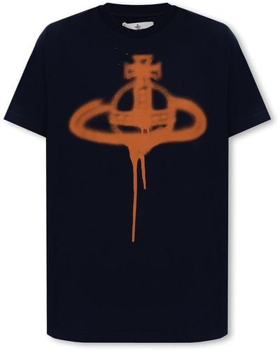 Vivienne Westwood T-Shirt With Logo, ' - Blue