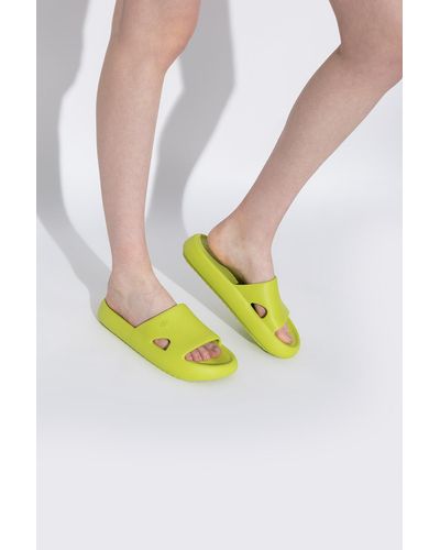 Tory Burch Slides With Logo - Green
