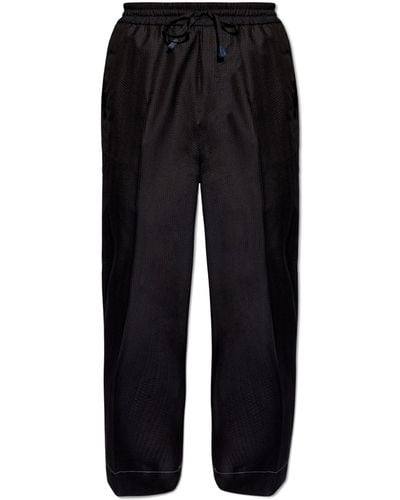Brioni Silk Trousers, - Black
