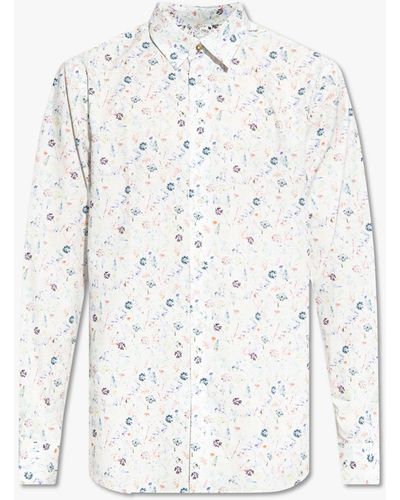 Paul Smith Floral Shirt, ' - White