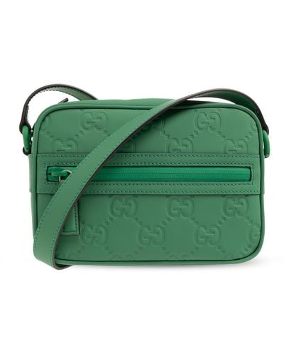 Gucci Monogrammed Shoulder Bag, - Green