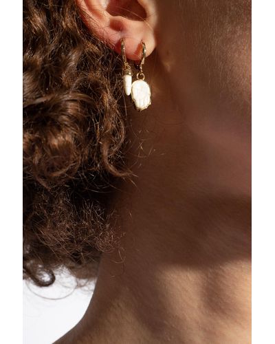 Isabel Marant Brass Earrings, - Brown