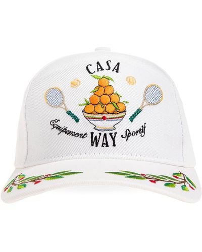 Casablancabrand Baseball Cap With Logo, - White