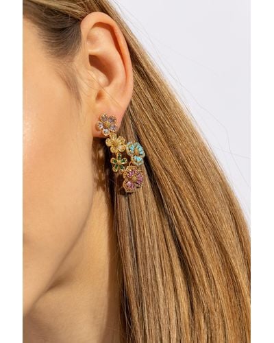 Kate Spade Floral Motif Earrings - Brown