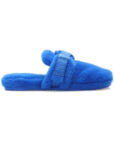 UGG 'fluff It' Wool Slides - Blue