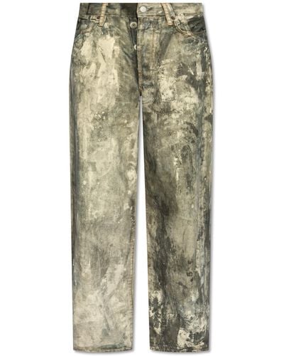 Acne Studios Loose Fit Trousers, - Green