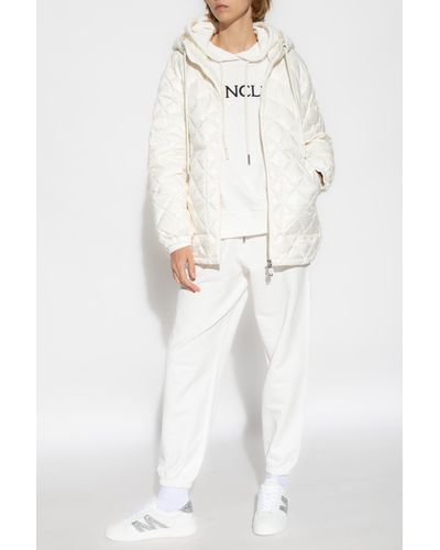 Moncler Sweatpants With Logo Patch - White