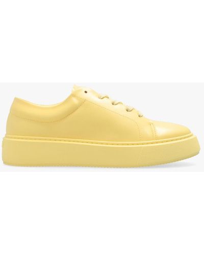 Ganni Sneakers With Logo - Yellow